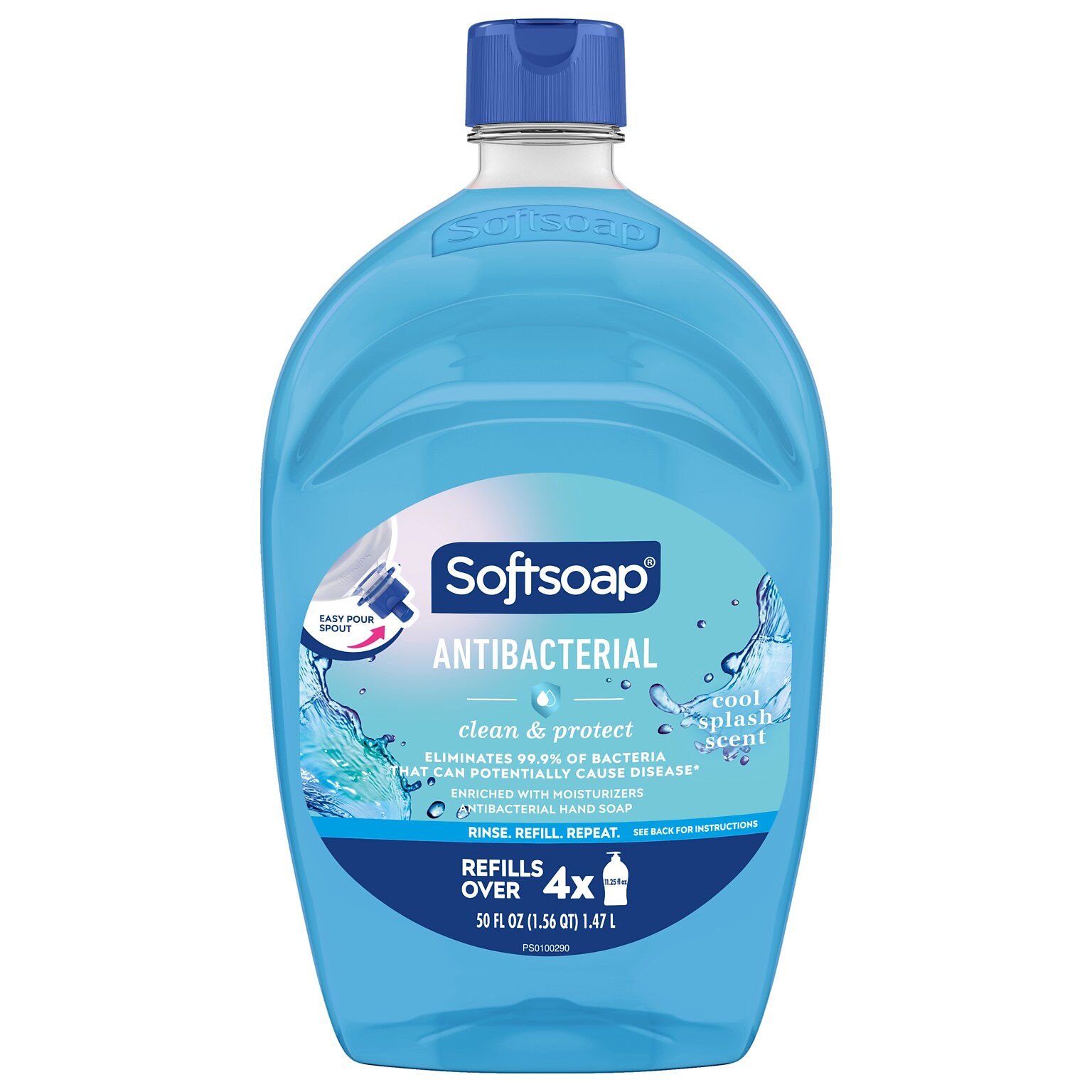 Softsoap Clean and Protect Antibacterial Liquid Hand Soap Refill, Cool Splash Scent, 50 oz. (61048284)