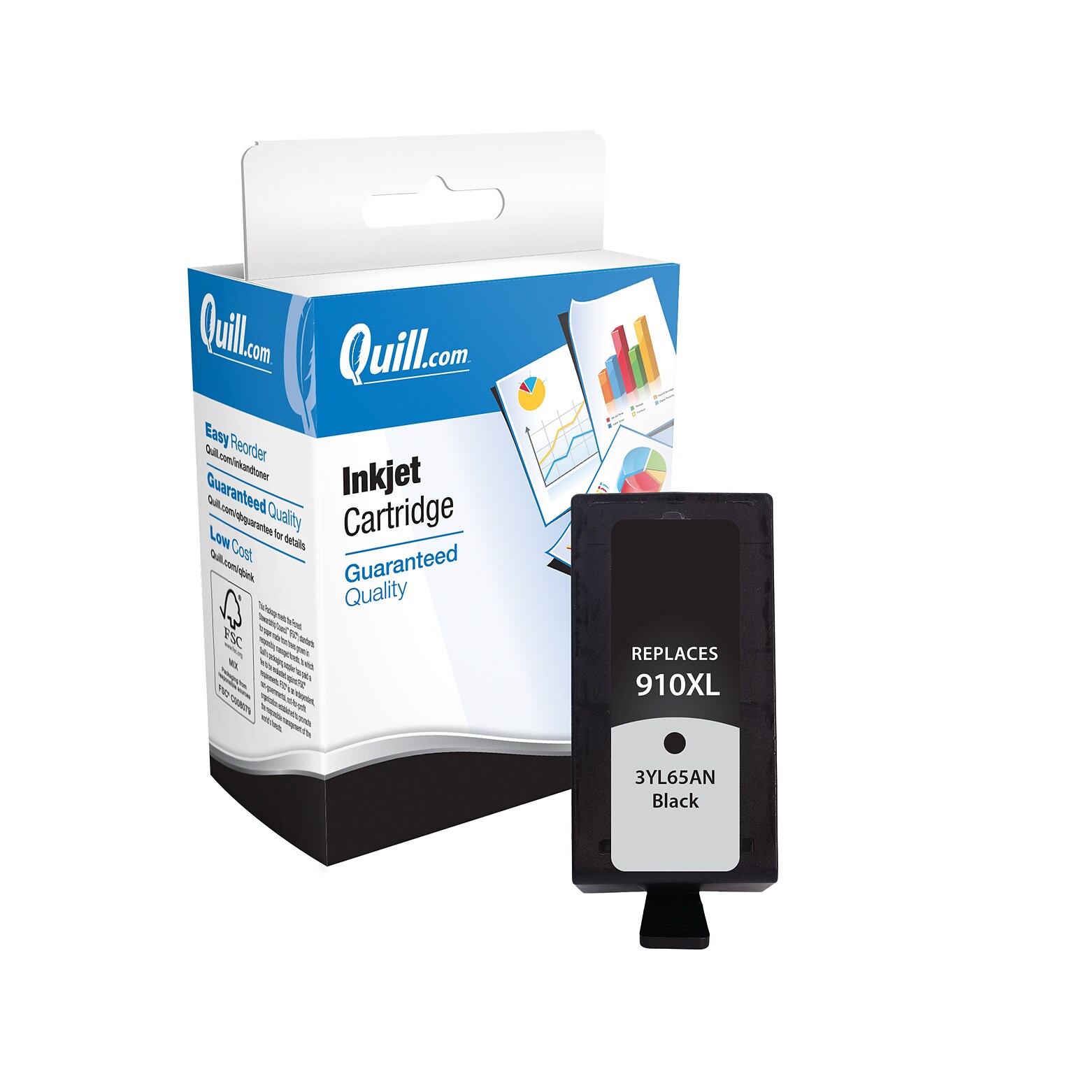 Quill Brand® Remanufactured Black High Yield Inkjet Cartridge  Replacement for HP 910XL (3YL65AN) (Lifetime Warranty)