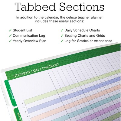 2025-2026 Global Printed Products Deluxe Tree Seasons 8.5" x 11" Academic Weekly & Monthly Planner, Plastic Cover