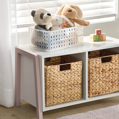 iDESIGN Medium Stackable Plastic Storage Bin, Frost, 3/Pack (29405M3)