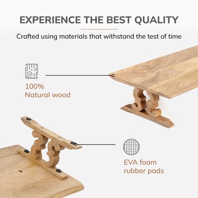 Anji Mountain Acacia Wood Monitor Stand, Up to 32" Monitor, Natural (MS-MNG-02MNG)