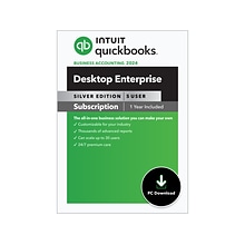 QuickBooks Desktop Enterprise Silver 2024 for 5 Users, 1-Year Subscription, Windows, Download (51023