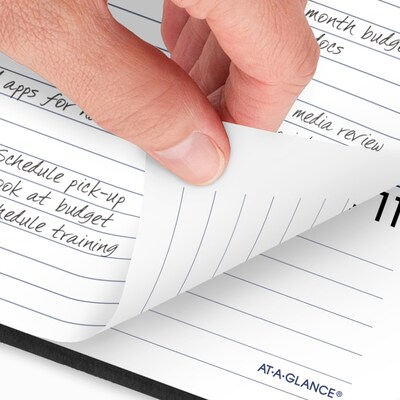 2026 AT-A-GLANCE DayMinder Executive 7" x 8.75" Weekly & Monthly Planner, Faux Leather Cover, Black (G546-00-26)