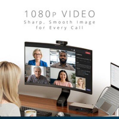 Kensington W1060 EQ 1080p Fixed Focus Webcam, Black (K81171WW)