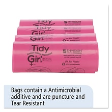 Tidy Girl™ Feminine Hygiene Sanitary Disposal Bags, 4 x 10, Natural, 600/Carton