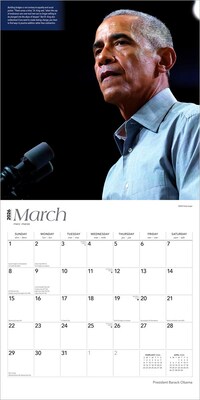 2026 BrownTrout President Barack Obama 12" x 12" Monthly Wall Calendar (9798330705177)