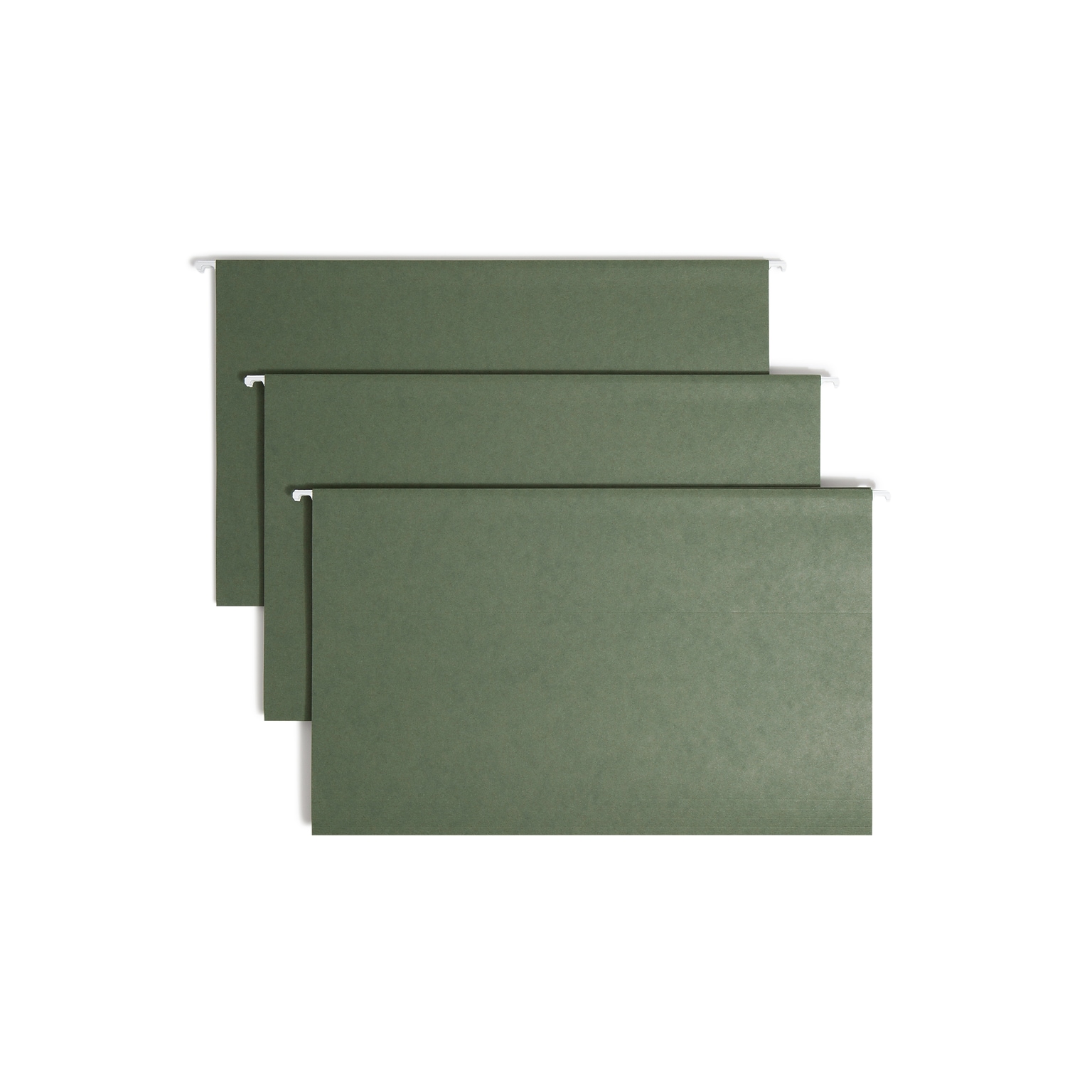 Smead Hanging File Folders, 1/5-Cut Tab, Legal Size, Standard Green, 25/Box (64155)