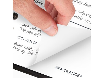 2025 AT-A-GLANCE 2.5" x 4.5" Weekly Planner, Faux Leather Cover, Black (70-035-05-25)