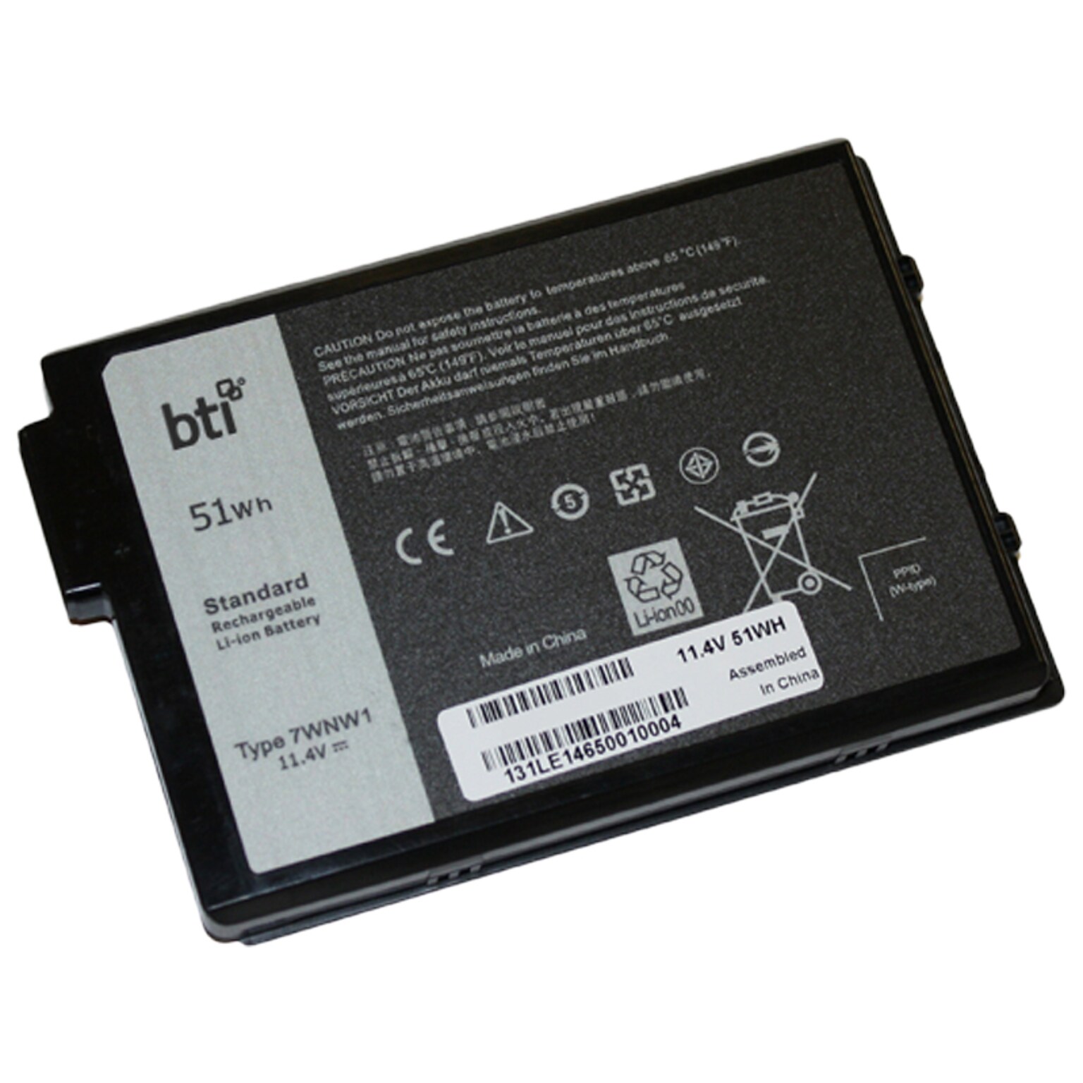 Battery Technology Li-Ion Replacement Battery for Dell Latitude, 4254mAh (7WNW1-BTI)