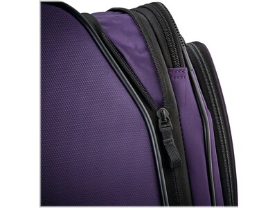 American Tourister Zoom Turbo Polyester 4-Wheel Spinner Luggage, Purple (131400-1717)