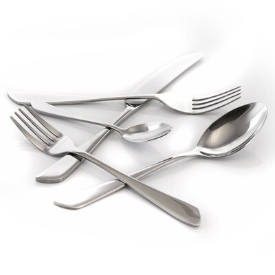 MegaChef Gibbous 937112463M Stainless Steel Flatware Set, 20 Piece (937112463M)