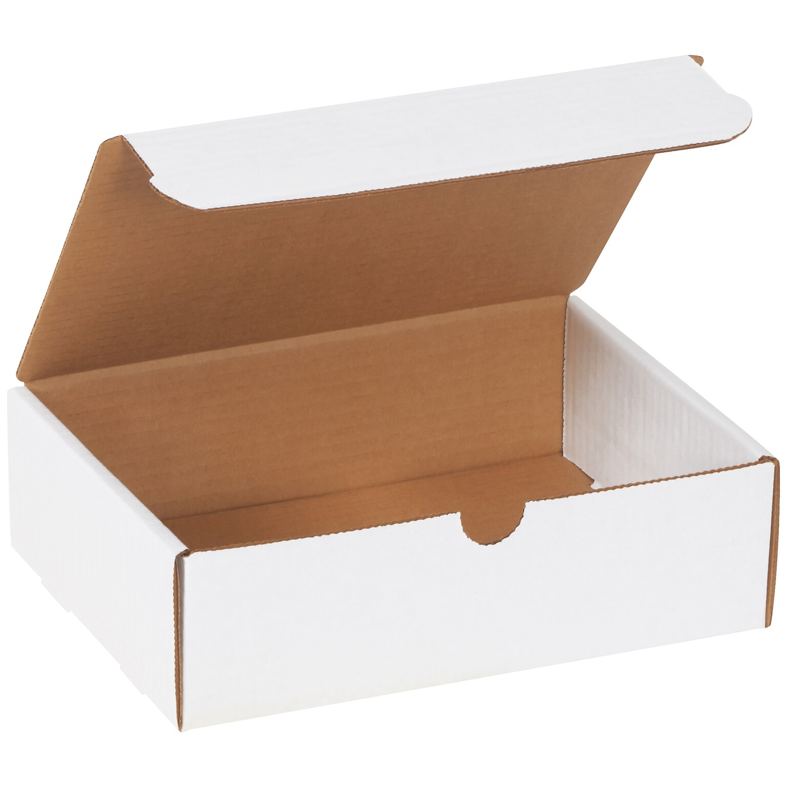 9 x 6 1/2 x 2 3/4 Corrugated Mailers, White, 50/Bundle