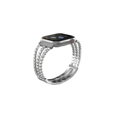 LAX Stylish Metallic Chains Band for Apple Watch, Silver