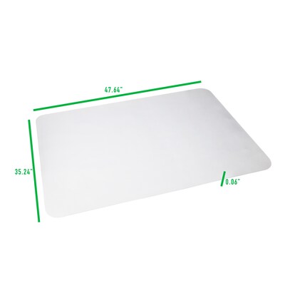 Mind Reader Standard 36" x 48" Rectangular Chair Mat for Hard Floor, Vinyl (FLCREC-CLR)