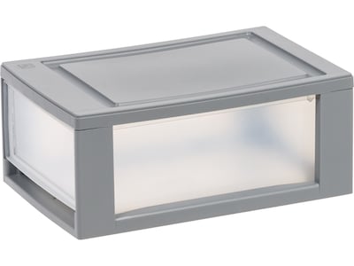 Iris Mini Storage Drawer, Gray/Translucent White (500221)