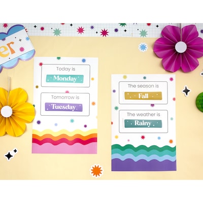 Carson-Dellosa Happily Ever Elementary Retro Remix Calendar Bulletin Board Set (110593)
