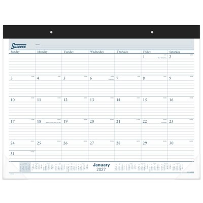 2027 AT-A-GLANCE Success 21.75 x 17 Monthly Desk Pad Calendar, White/Blue (ST24-00-27)