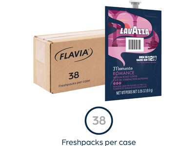 Lavazza Momento Romance Coffee Flavia Freshpacks, Medium Roast, 38/Carton (48792)