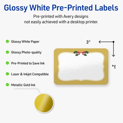 Avery Rectangle Multipurpose Labels, 2 x 3, White, 80/Pack (19479370472)