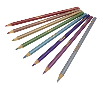 Crayola Metallic Colored Pencils, Assorted Colors, 8/Pack (68-3708)