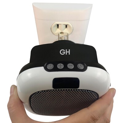 Good Housekeeping 750-Watt 2560 BTU Portable Ceramic Electric Wall Heater, White (73069-WH)