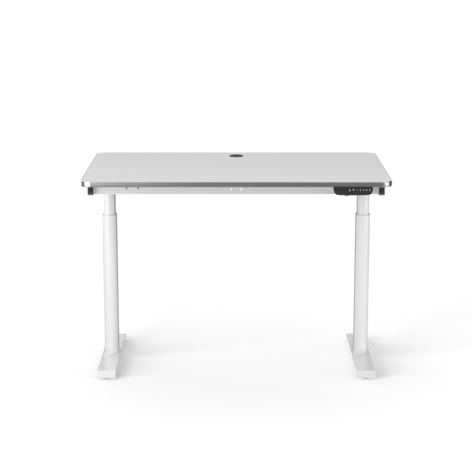 VersaDesk PowerLift 48W Electric Rectangular Adjustable Standing Desk, White (PLSDR4830-WW-APP )