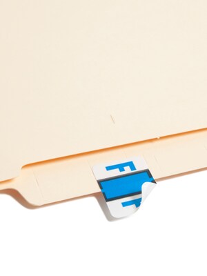 Smead BCCR Labels File Folder Label, F, Blue, 500 Labels/Pack (67076)
