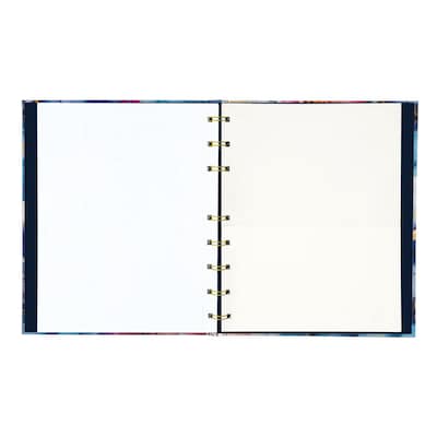 Blueline NotePro Fashion Hard Cover Index Notebook, 7.25" x 9.25", College Ruled, 96 Sheets, Midnight Floral (A9C.02)