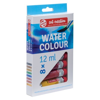 Talens Art Creation Watercolor Paint, Assorted Colors, 12mL, 8/Set, 2 Sets/Bundle (TLN9022008M-2)