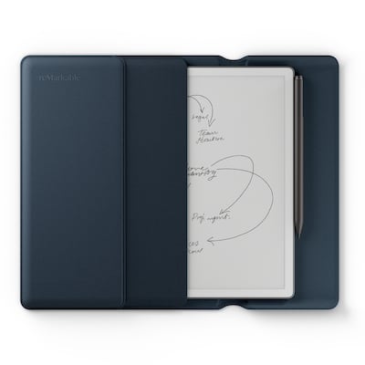 reMarkable Paper Pure 10.3” Paper Tablet with Marker Plus & Ocean Blue Sleeve Folio (RM95A-1000NW)