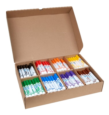 Crayola Ultra-Clean Washable Markers, Broad, Assorted Colors, 200/Carton (58-8200)