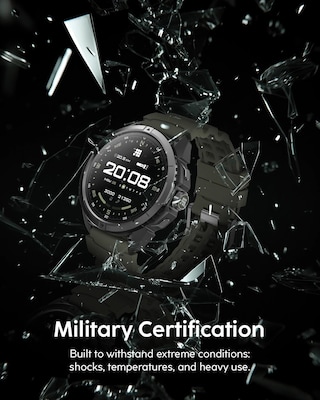 Cubitt Terra Smart Watch, Dual-Band GPS, 37.5mm, Titanium Case, Black, Silicone Band (CT-TERRA1)