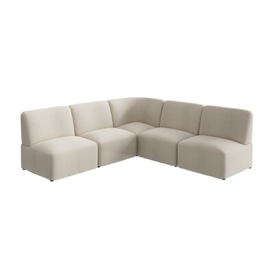 Bush Business Furniture Assemble Modular 5 Seater L Shaped Sectional, Oat Fabric (ASM004OTF)