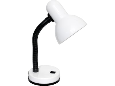 Creekwood Home Essentix Incandescent Desk Lamp, 14.25, White Glossy (CWD-1000-WH)