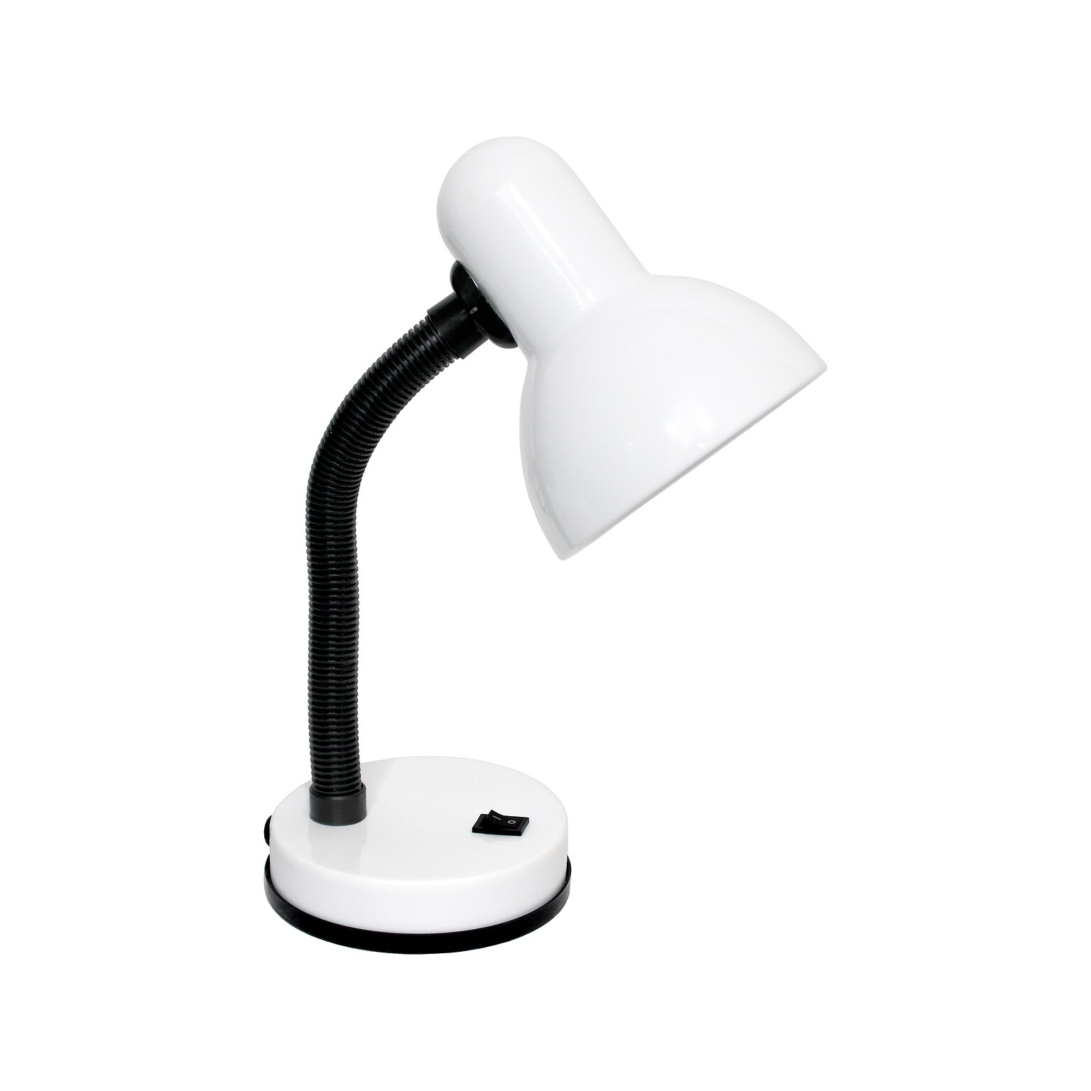 Creekwood Home Essentix Incandescent Desk Lamp, 14.25, White Glossy (CWD-1000-WH)