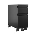 Hirsh 2-Drawer Mobile Vertical File Cabinet, Letter/Legal Size, Lockable, 21.75H x 10W x 19.88D,