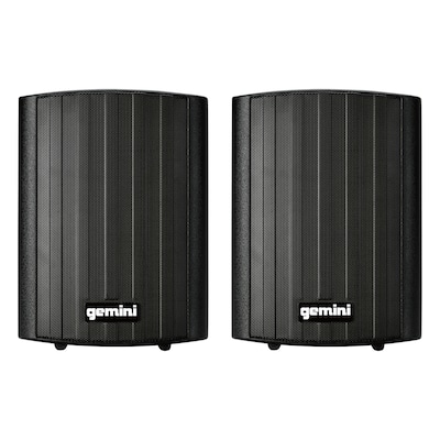 Gemini GHSI Series GHSI-W650BT-PR 300W Bluetooth Outdoor Speaker Set with Mounting Brackets and Remote, Pair, Black