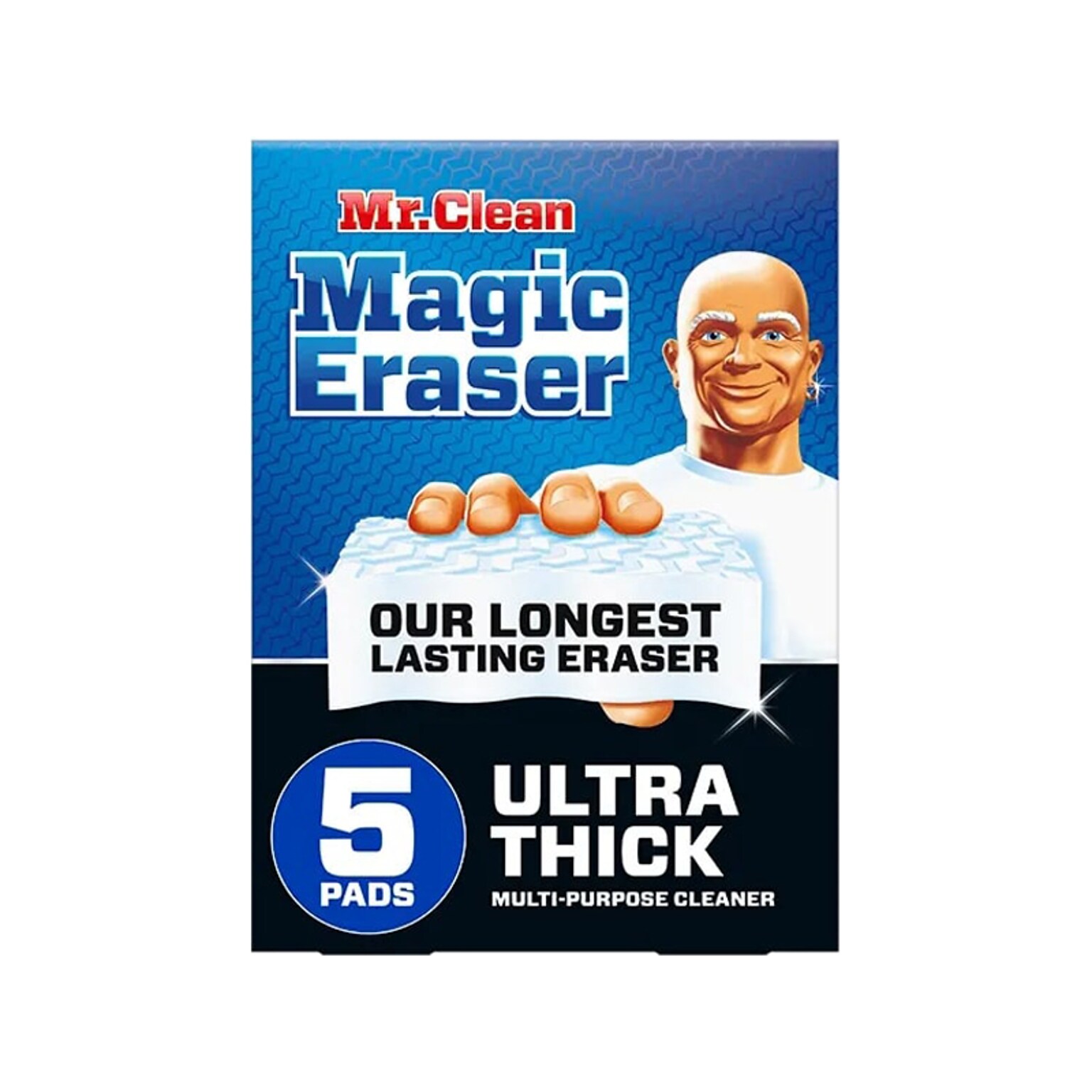 Mr. Clean Magic Eraser Ultra Thick Multi-Surface Cleaner, White, 5/Pack (12413)