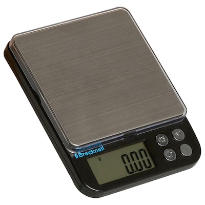 Brecknell EPB Digital Scale, 6.61lb. Capacity, Black/Silver (EPB3000G)