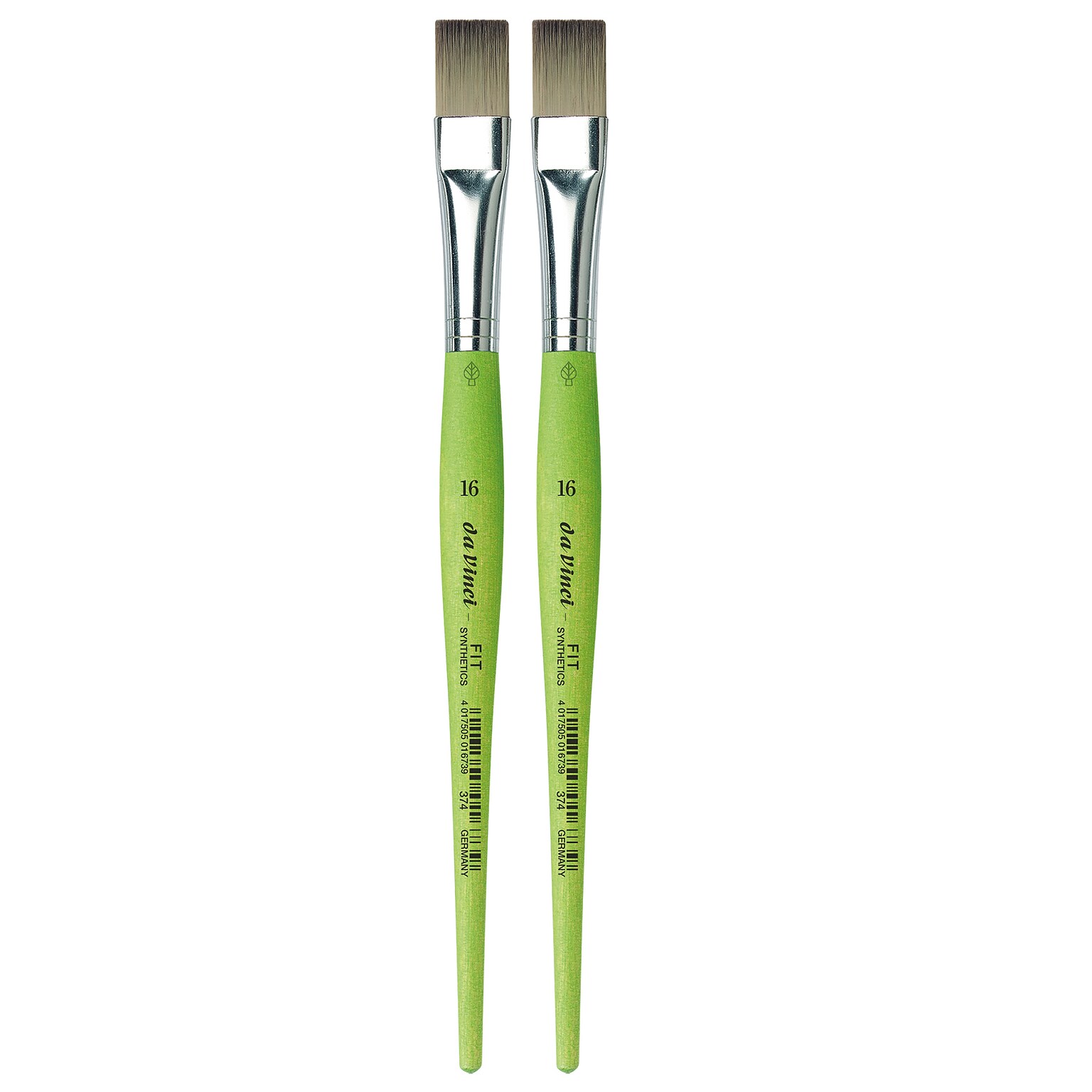 da Vinci FIT Synthetics Acrylic & Tempera Student Flat Brush, 2 /Pack (DVXVA37416-2)