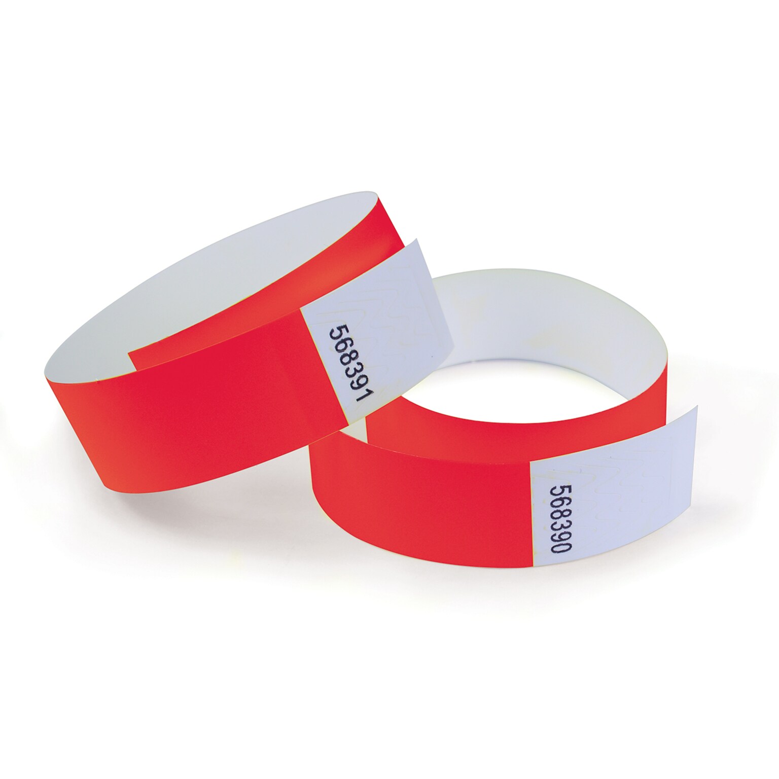Cosco Polypropylene Crowd Control Security Wristbands, Red, 100 Wristbands/Pack (098624)