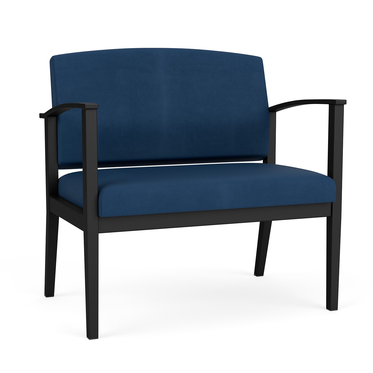 Lesro Amherst Steel Vinyl Bariatric Guest Chair, Patriot Plus Blue Ridge/Black (AS1401.SBK-01PPBR)