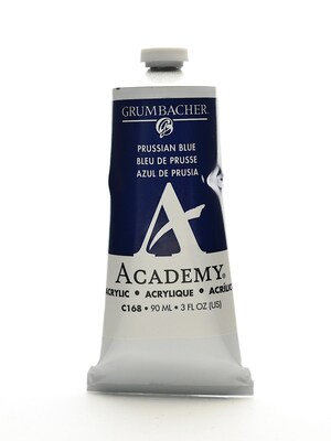 Grumbacher Academy Acrylic Paint Colors Prussian Blue 3 Oz. (90 Ml) [Pack Of 3] (3PK-C168)