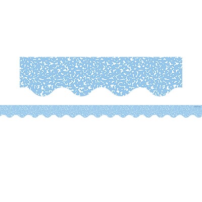 Teacher Created Resources Border Trim, 2.19 x 2.92, Composition Blue Scalloped, 12/Pack, 6 Packs/Bundle (TCR9313-6)
