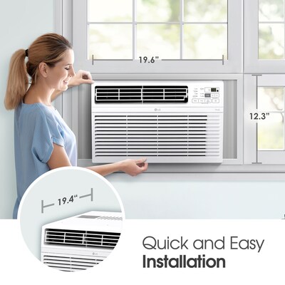 LG 115-Volt 10,000 BTU Window Air Conditioner, with Remote, WiFi Enabled, White (LW1017ERSM1)