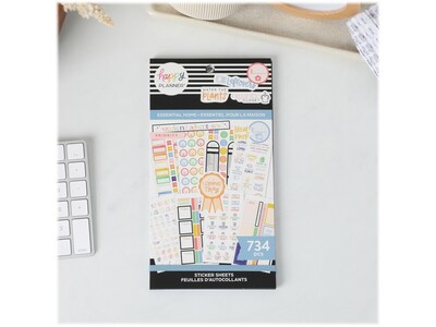 The Happy Planner Essentials Home Classic Stickers, Assorted Colors, 734/Pack (SVP130-149)