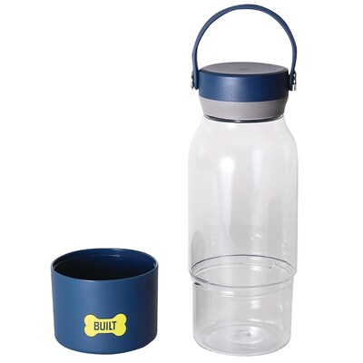 Built Pet Water Bottle and Detachable Bowl
