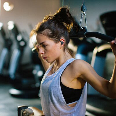 JVC Fitness True Wireless Bluetooth Active Noise Canceling Earbuds with Mic, Earhooks & Charging Case, Black (HA-EC75T)