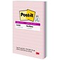 Post-it Recycled Super Sticky Notes, 4" x 6", Wanderlust Pastels Collection, Lined, 90 Sheet/Pad, 3 Pads/Pack (6603SSNRP)