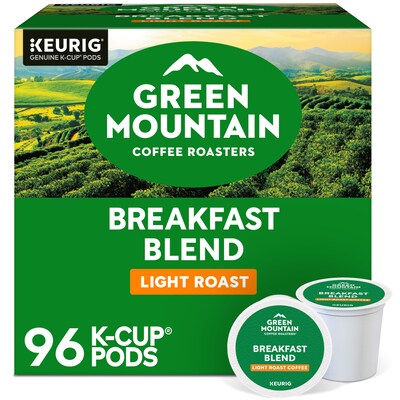Green Mountain Breakfast Blend Coffee Keurig® K-Cup® Pods, Light Roast, 96/Carton (6520)